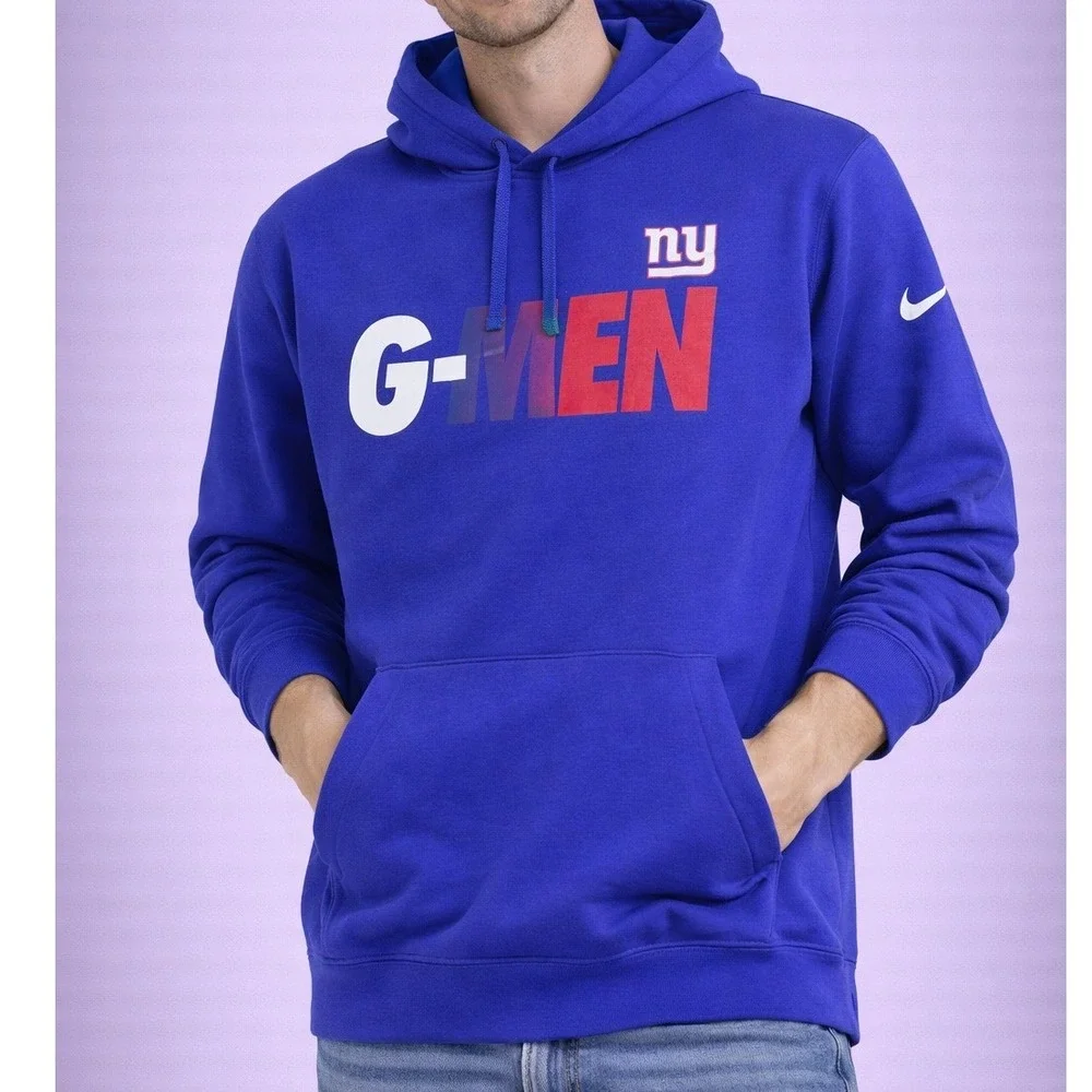 Nike New York Giants G-Men Hoodie Blue NFL Team Apparel Men's XL NWT